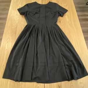 Henry-Lee Vintage Designer Sample dress Black Size 20 50's Retro Wednesday Adams